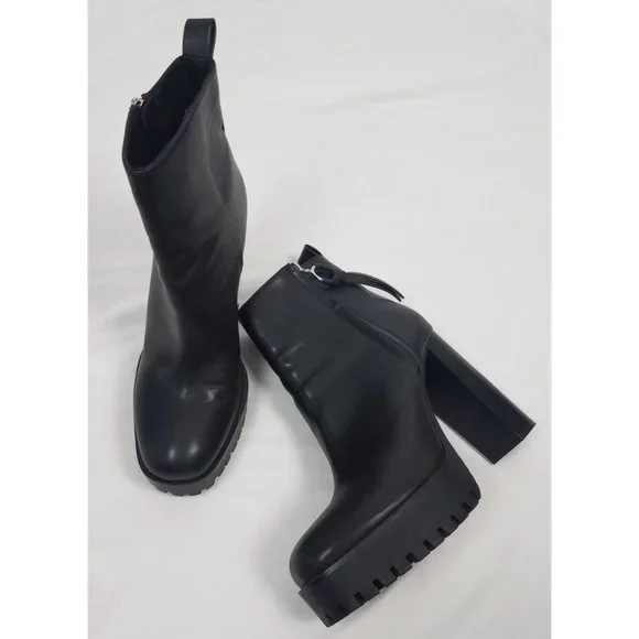 zip front ankle boots zara